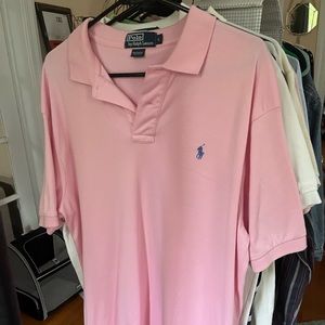 pink ralph lauren short sleeve polo
